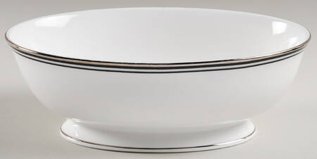 Federal Platinum Black 9" Oval Vegetable Bowl