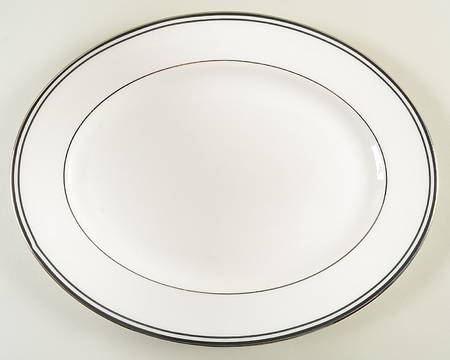 Federal Platinum Black 13" Oval Serving Platter