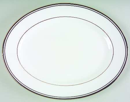 Federal Platinum Black 13" Oval Serving Platter