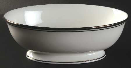 Federal Platinum Black 9" Oval Vegetable Bowl