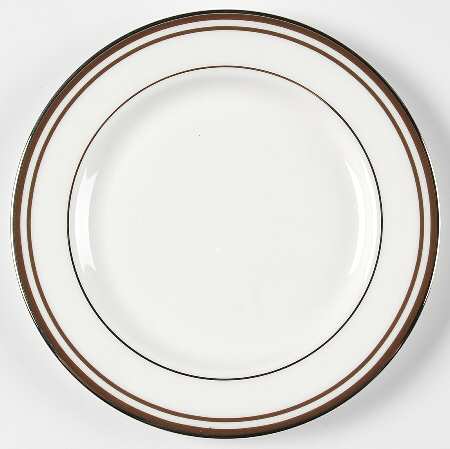 Federal Platinum Chocolate Bread & Butter Plate