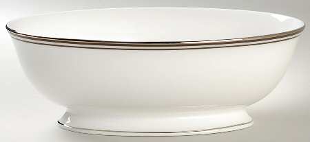 Federal Platinum Chocolate 9" Oval Vegetable Bowl