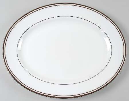 Federal Platinum Chocolate 13" Oval Serving Platter