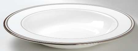 Federal Platinum Chocolate Large Rim Soup Bowl
