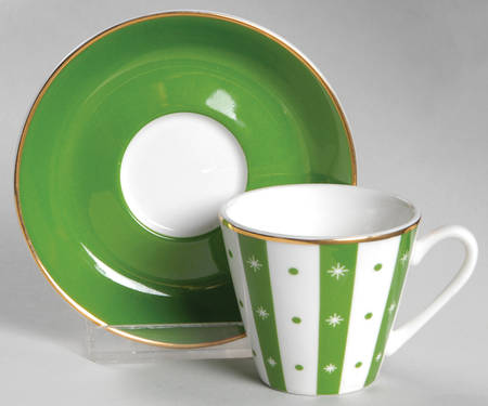 Spruce Street Flat Demitasse Cup & Saucer Set
