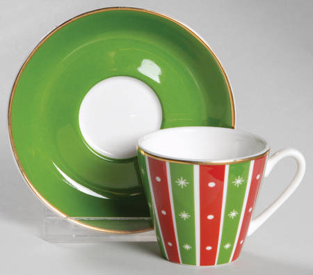 Spruce Street Flat Demitasse Cup & Saucer Set