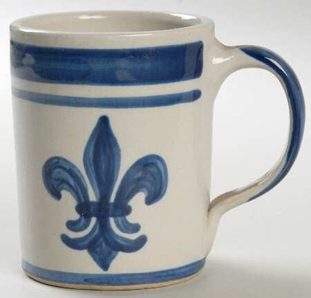 Fleur de Lis Blue Mug