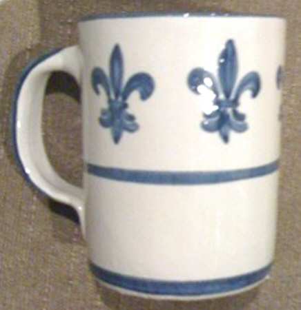 Fleur de Lis Blue Mug