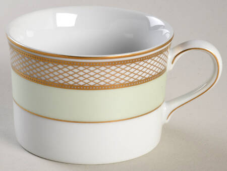 Silk Ribbon Celadon Flat Cup