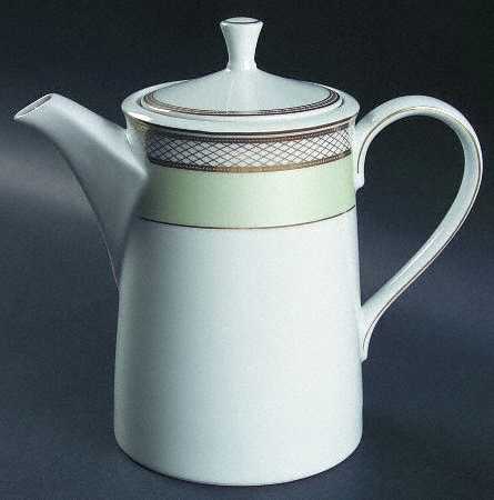 Silk Ribbon Celadon Coffee Pot & Lid