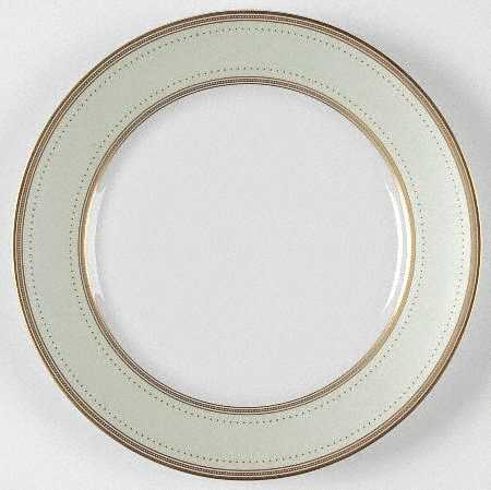 Silk Ribbon Celadon Dinner Plate