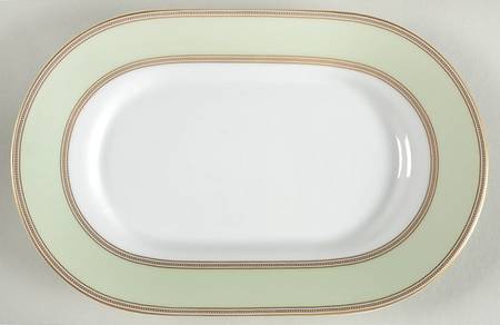 Silk Ribbon Celadon Underplate for Gravy Boat