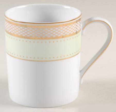 Silk Ribbon Celadon Mug