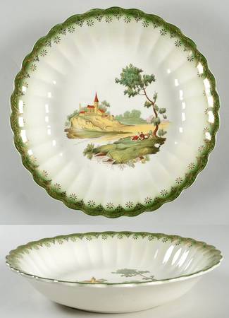 Chateau France Mandarin Green (Fil KS220) Coupe Soup Bowl
