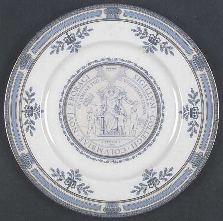 Columbia University Blue Dinner Plate