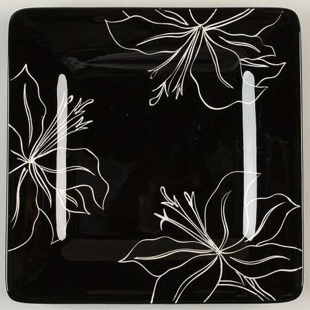 Antilles Black Square Salad Plate