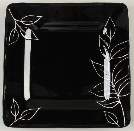 Antilles Black Square Dinner Plate