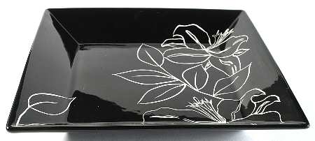 Antilles Black Square Tray
