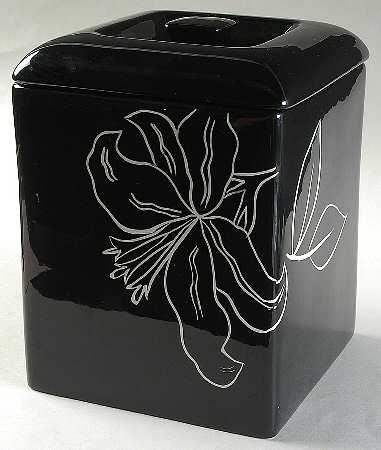 Antilles Black 7" Storage Jar & Lid