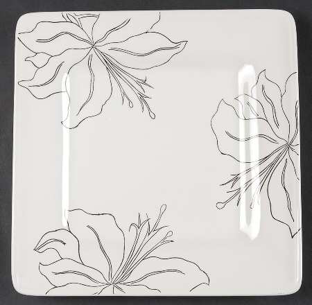 Antilles White Square Salad Plate