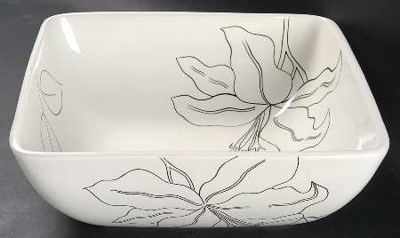 Antilles White 11" Square Vegetable Bowl