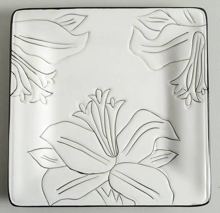 Antilles White Square Canape Plate