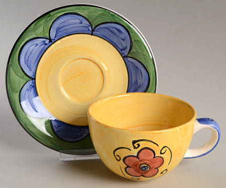 Alegria Flat Cup & Saucer Set