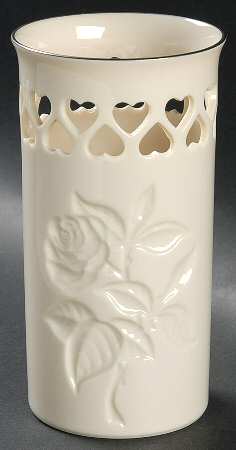 Heart Collection (Platinum Trim) 5" Vase