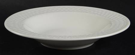 Basketweave Large Rim Soup Bowl