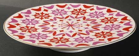 Holly Heights Footed Cake Plate
