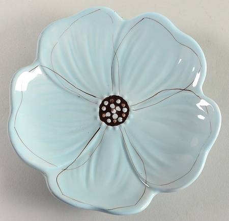 Emma Blue Sculpted Canape Plate