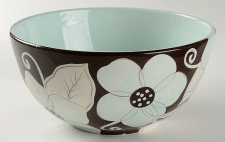 Emma Blue 9" Round Vegetable Bowl
