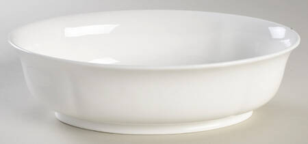 Basics White 9" Oval Vegetable Bowl