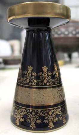 Lyon Cobalt Blue Single Light Candlestick