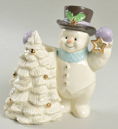 Snowman Christmas Collection Figural Candlestick