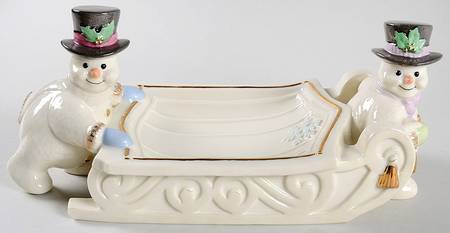 Snowman Christmas Collection Open Figural Snowman Candy Dish