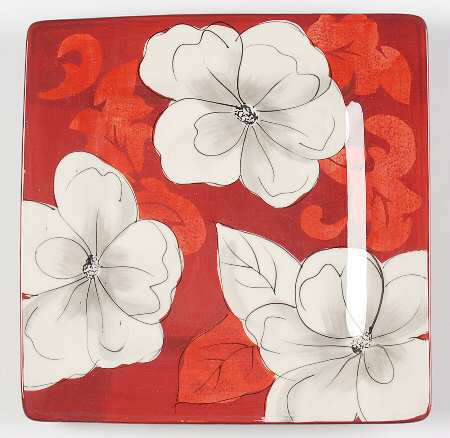 Regency Red Square Salad Plate