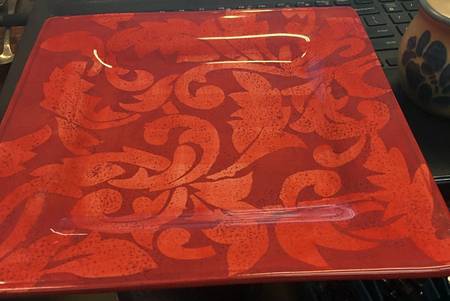 Regency Red Square Salad Plate
