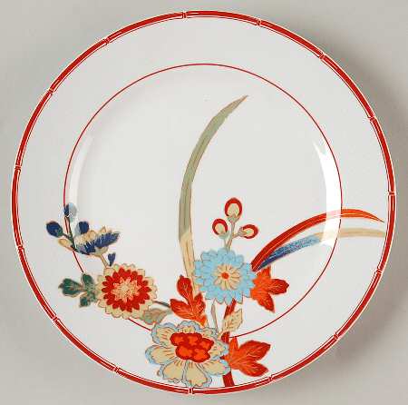 Red Pagoda Luncheon Plate