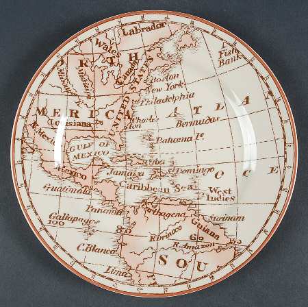 Haswell Map Luncheon Plate