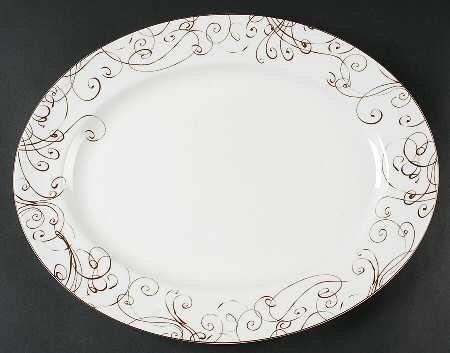 Chocolate 16" Oval Serving Platter
