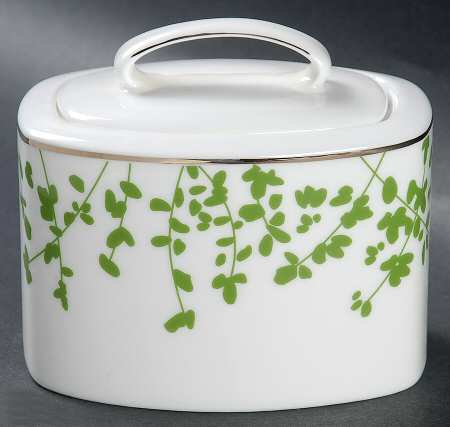 Gardner Street Green Sugar Bowl & Lid