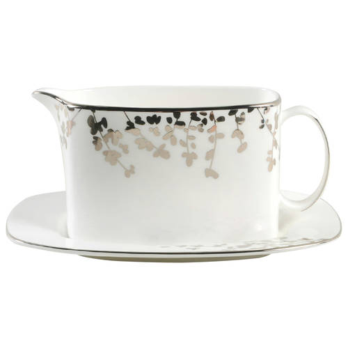 Gardner Street Platinum Gravy Boat & Underplate