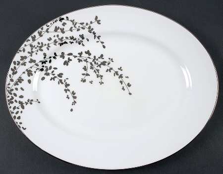 Gardner Street Platinum 13" Oval Serving Platter