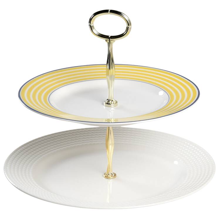 Wickford 6 5/8"-10"  2 Tiered Serving Tray (Dp, Sp) HC