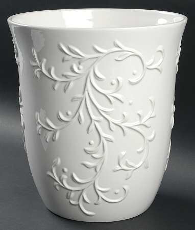 Opal Innocence Carved China Waste Basket