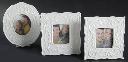 Opal Innocence Carved Set of 3 Motif Frame-Holds 3" X 3"