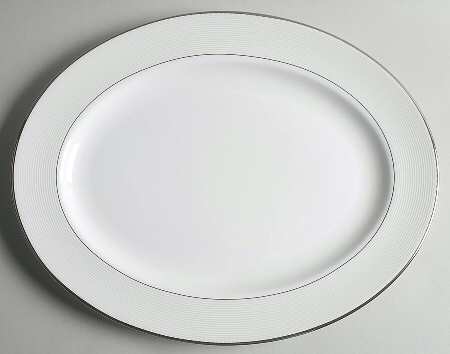 Opal Innocence Stripe 16" Oval Serving Platter by Lenox