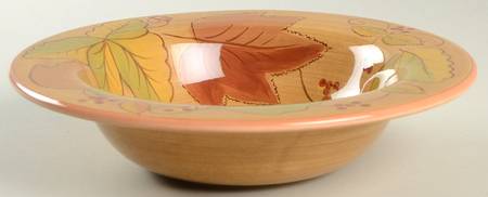 Autumn Leaves Rim Soup Bowl