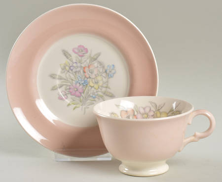 Oslo Lc Pink (Candlelight) Footed Cup & Saucer Set